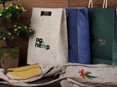 COLORED HEMP PAPER BAGS